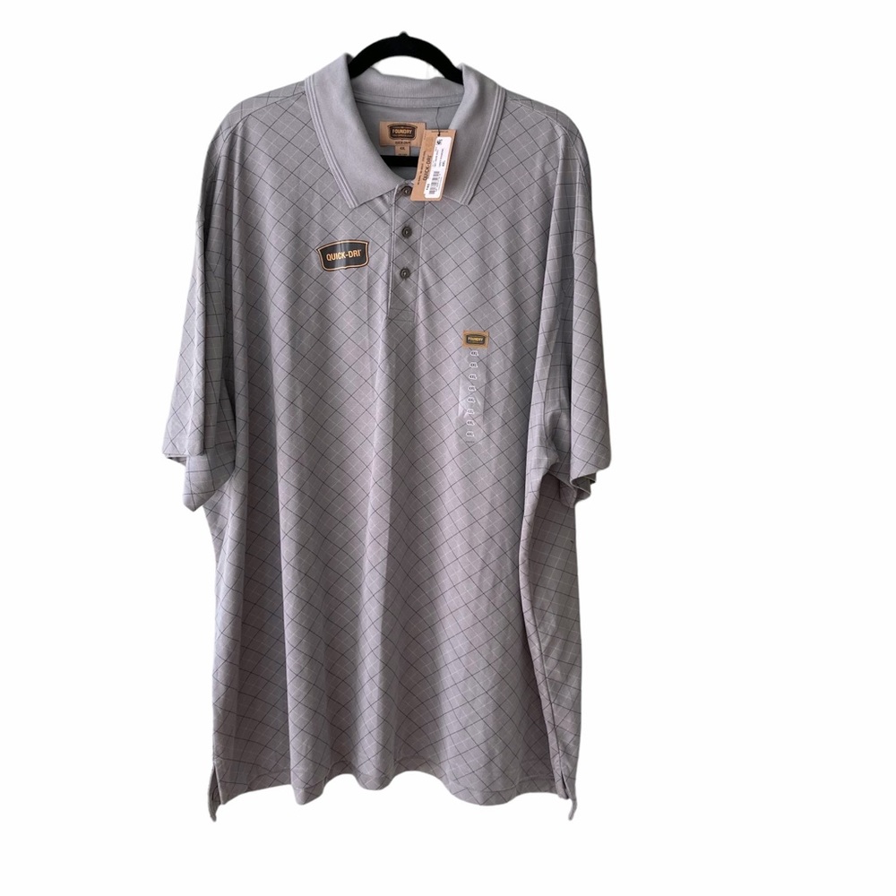 The Foundry supply Co men’s quick dri pullover gray diamond 4XL
